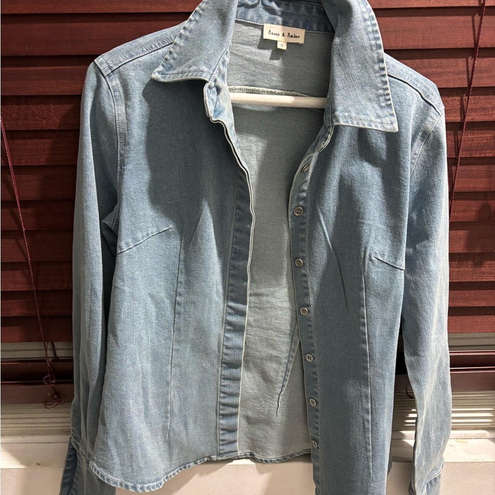 Light Blue Denim Shirt new with out tags